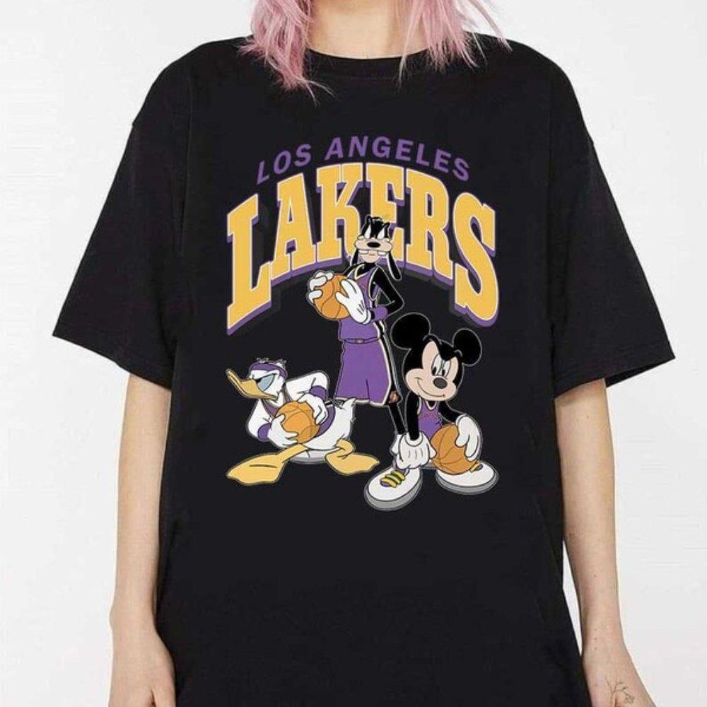 Los Angeles Lakers Shirt Junk Food Shirt Lakers Mickey Donald Shirt